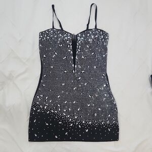 Elegant Black and White Women's Dress